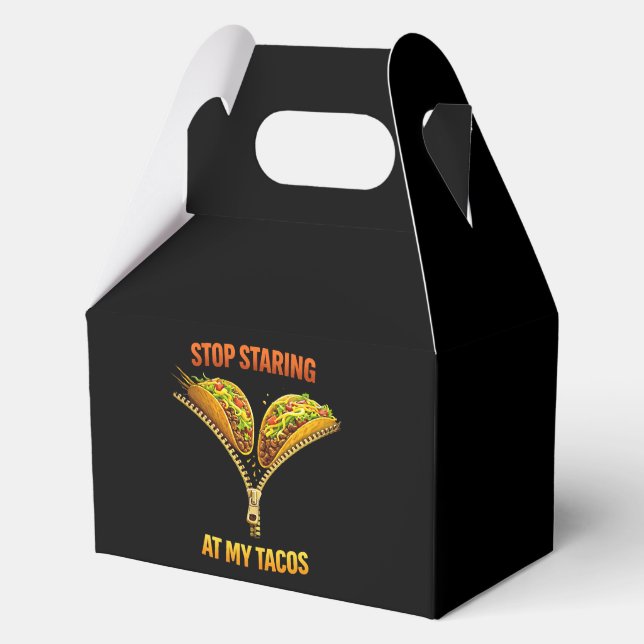 Caja Para Regalos Funny Taco Lover Stop Staring (Anverso)