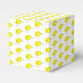 Caja Para Regalos Funny Yellow Birds Doodle