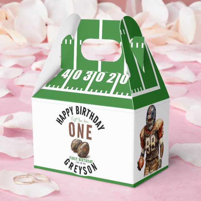 Caja Para Regalos Fútbol acuático primer año abajo | Primer cumpleañ (Boda)