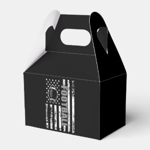 Caja Para Regalos Fútbol patriótico con bandera estadounidense