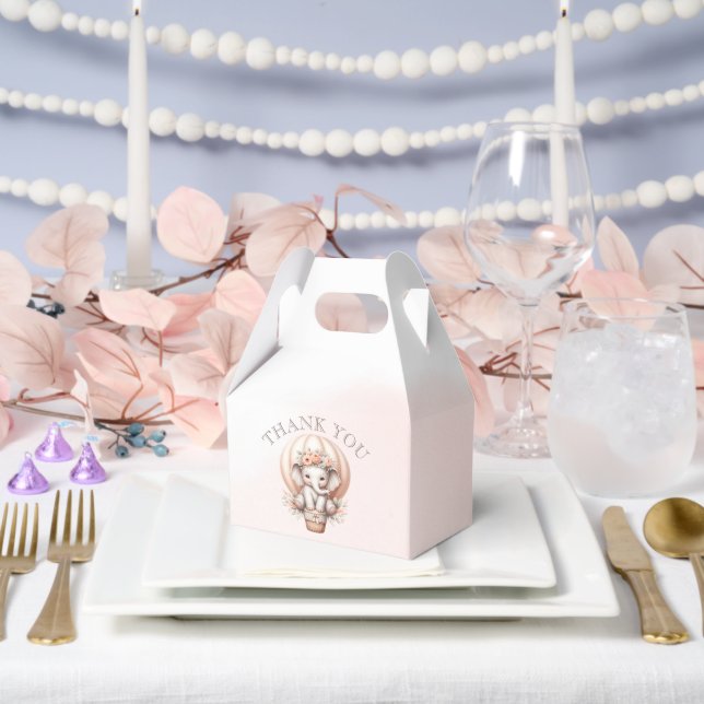 Caja Para Regalos Future Papa Baby Shower Peach Elephant (Boda)