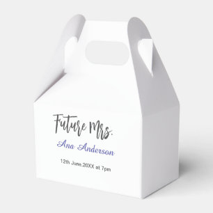 Caja Para Regalos Futuro apellido de sra novia por casar gris púrpur