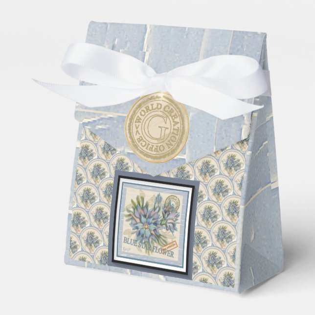 Caja Para Regalos G Creación Oficina Flor azul (Front Side)