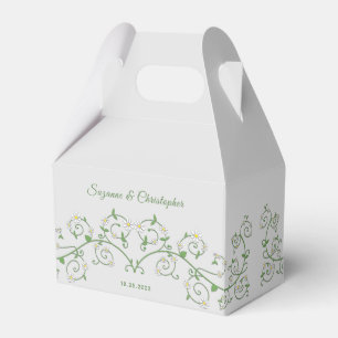 Caja Para Regalos Gable Gris grisáceo del corazón de la vid floral b