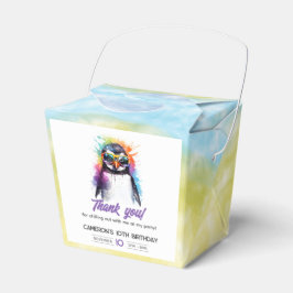 Caja Para Regalos gafas de sol de fiesta Pingüino, cumpleaños de niñ
