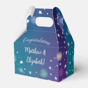 Caja Para Regalos Galaxia Baby Shower del espacio ultraterrestre