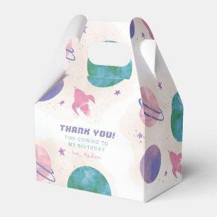 Caja Para Regalos Galaxia Espacio Ultraterrestre Girly Gracias Cumpl