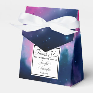 Caja Para Regalos Galaxia rosa y azul Nebulosa y estrellas Resumen