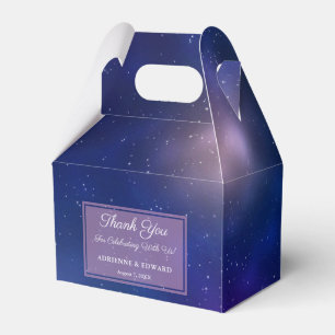 Caja Para Regalos Galaxy Boda Nocturno Azul Oscuro Y Morado Starry
