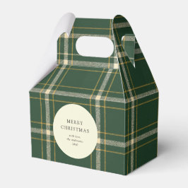 Caja Para Regalos Galleta Clásica de Fiesta de Cuadros Verdes