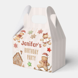 Caja Para Regalos Galleta de Jengibre de Cumpleaños de Navidad