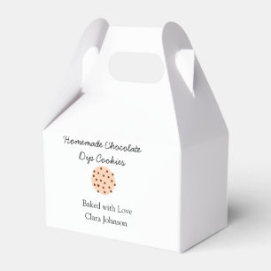 Caja Para Regalos Galletas caseras agregue su nombre de texto person
