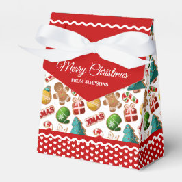 Caja Para Regalos Galletas de Jengibre de Navidad Arte