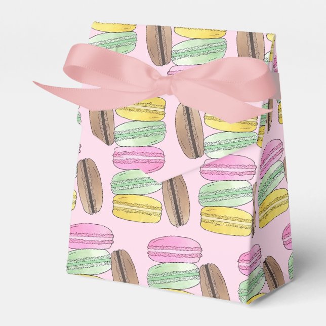 Caja Para Regalos Galletas de Pasta Francesa Macarón Macarons Pastel (Front Side)