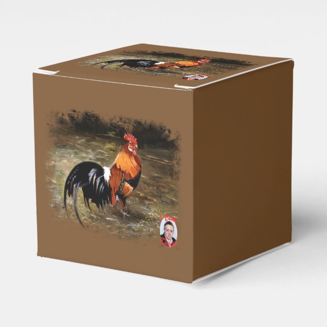 Caja Para Regalos Gallo/Galo/Rooster (Costado Anverso)