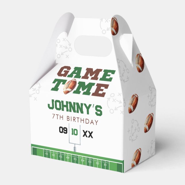 Caja Para Regalos Game Time American Football Birthday (Front Side)