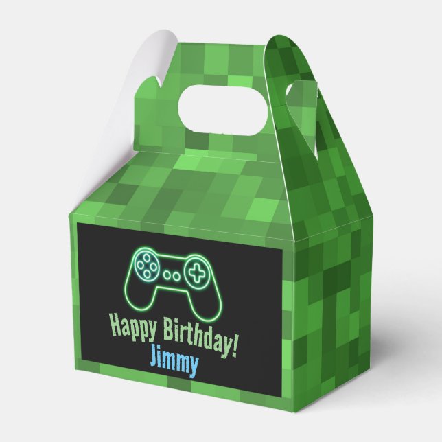 Caja Para Regalos Gaming Happy Birthday Favor Box (Front Side)