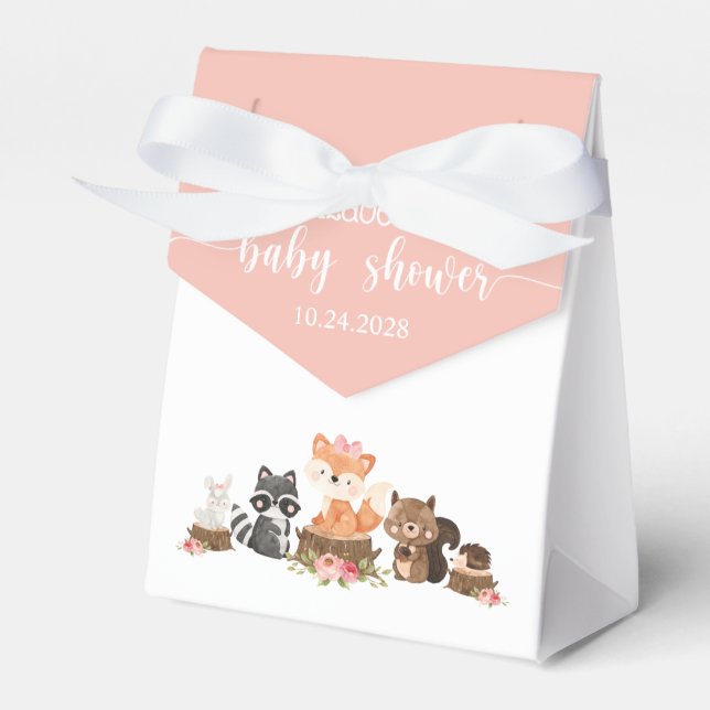 Caja Para Regalos Ganadería Woodland Personaliza Baby Girl Shower (Front Side)