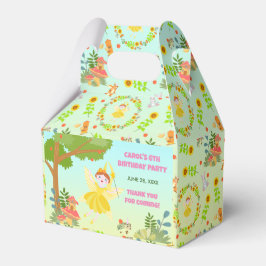Caja Para Regalos Garden Fairy con amigos mascotas Birthday Party