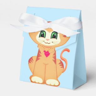 Caja Para Regalos Gatito Cute Ginger Tabby Gracias