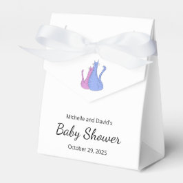 Caja Para Regalos Gato Baby Shower lindo gemelos azul rosado