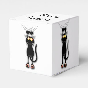 Caja Para Regalos Gato divertido Personaje Rascando Tela
