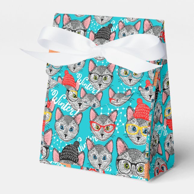 Caja Para Regalos Gato en el gorra (Front Side)