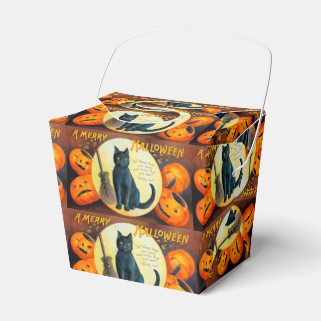 Caja Para Regalos Gato Falln Merry Halloween (Front Side)