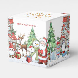Caja Para Regalos Gato navidad Santa Snowman Rudolph