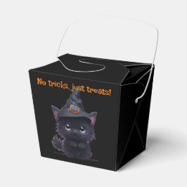 Caja Para Regalos Gato negro chiflado de Halloween