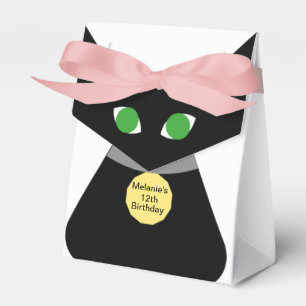 Caja Para Regalos Gato negro de ojos verdes