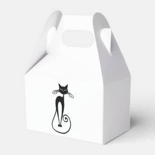 Caja Para Regalos Gato negro flaco y caprichoso