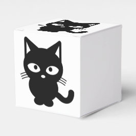 Caja Para Regalos Gato negro lindo de Halloween