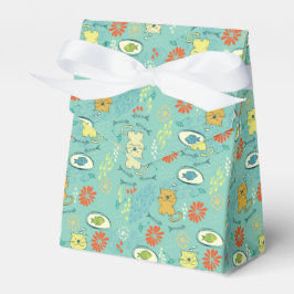 Caja Para Regalos Gato y pez divertidos