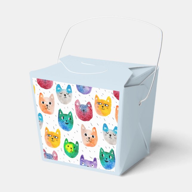 Caja Para Regalos Gatos acuarelas y amigos (Front Side)