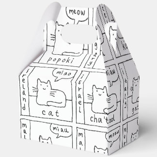 Caja Para Regalos Gatos de Dibujos Animados Diferentes Idiomas Maúll