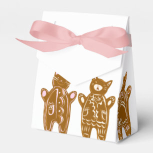 Caja Para Regalos Gatos de pan de jengibre - Mano pintada