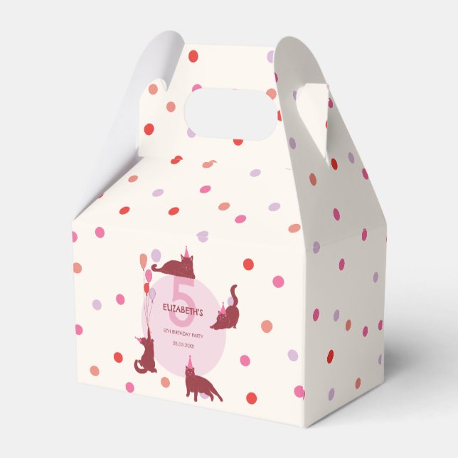 Caja Para Regalos Gatos Divertidos Cumpleaños Perfecto (Reverso)