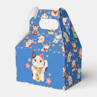 Caja Para Regalos Gatos Maneki Neko Afortunados