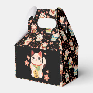 Caja Para Regalos Gatos Maneki Neko Afortunados