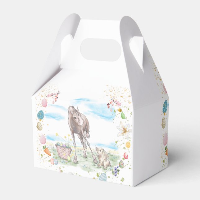 Caja Para Regalos Gechenkverpackung Ostermotiv mit Pferd und Hase (Reverso)