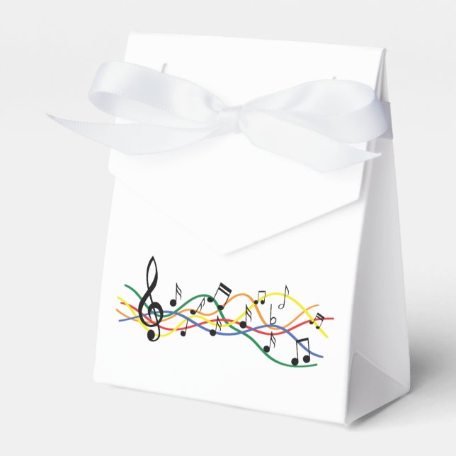 Caja Para Regalos Gekleurde muziek balken. Liefde voor muziek. (Front Side)
