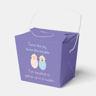 Caja Para Regalos Gemelos = dos veces la alegría