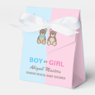 Caja Para Regalos Género revelar Baby Shower Teddy Bears