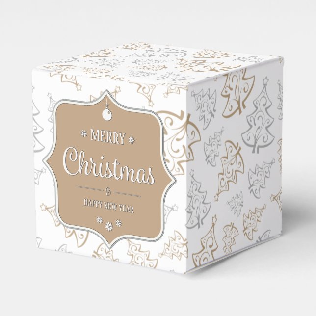 Caja Para Regalos Gentles Christmas Trees Favor Box (Costado Anverso)