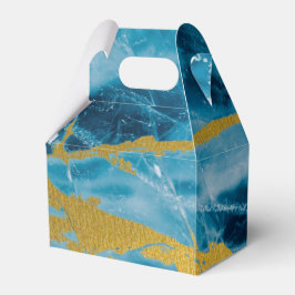 Caja Para Regalos Geode Agate Gemstone Blue and Gold