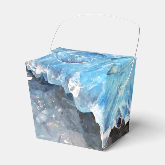 Caja Para Regalos Geode de cristal azul de caída (Front Side)