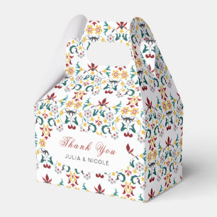Caja Para Regalos Geometría Vintage Motivo Clásico Intrincado Boda