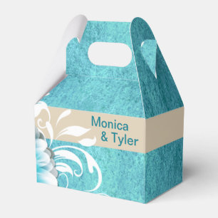 Caja Para Regalos Gerbera Daisy Scroll avena verde azulada