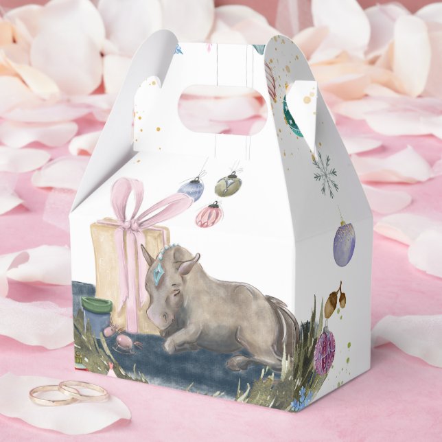 Caja Para Regalos Geschenkschachtel mit Pferde Bild, Weihnachten (Boda)